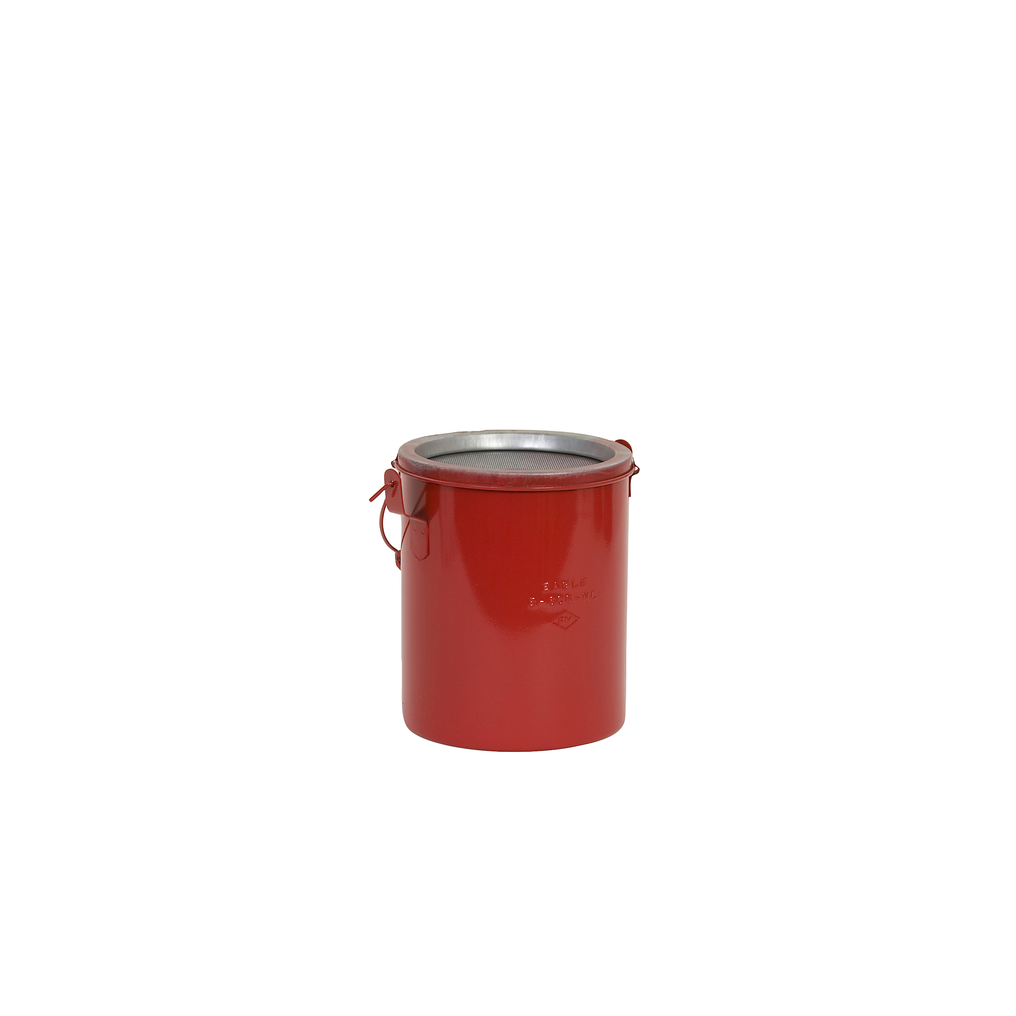 Eagle Steel Bench Can — 6 Quart, Dasher Screen, No Lid, Red, Model# B606NL
